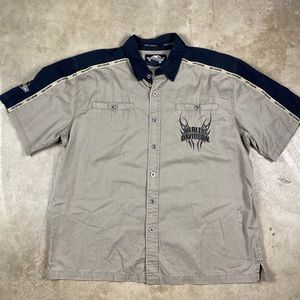 Vintage button down Harley Davidson shirt